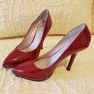 Nine West Red Patent Leather Pumps